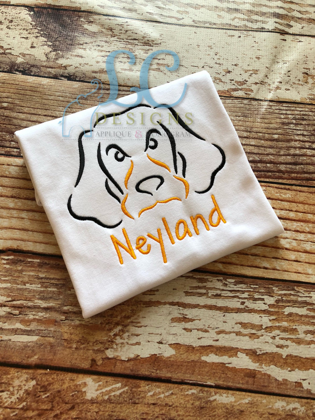 Hound Dog Embroidery Top