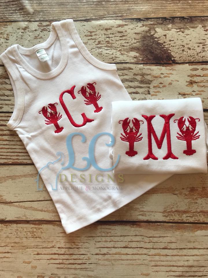 Lobster Embroidery Top