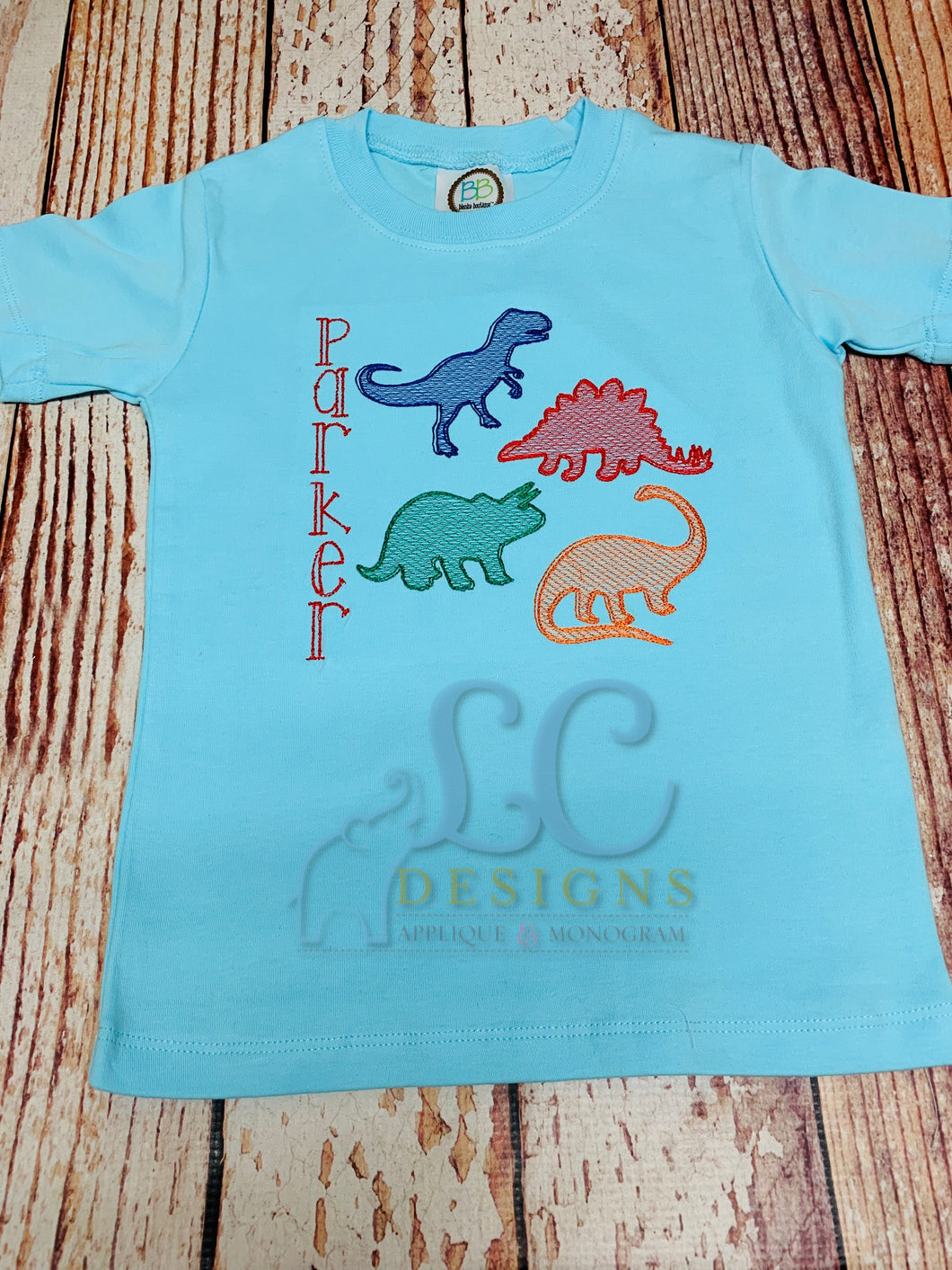 Dinosaur Embroidery Top