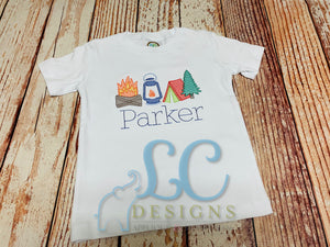 Camping Embroidery Top